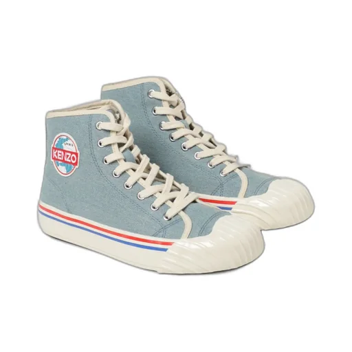 Denim High-Top Trainers
