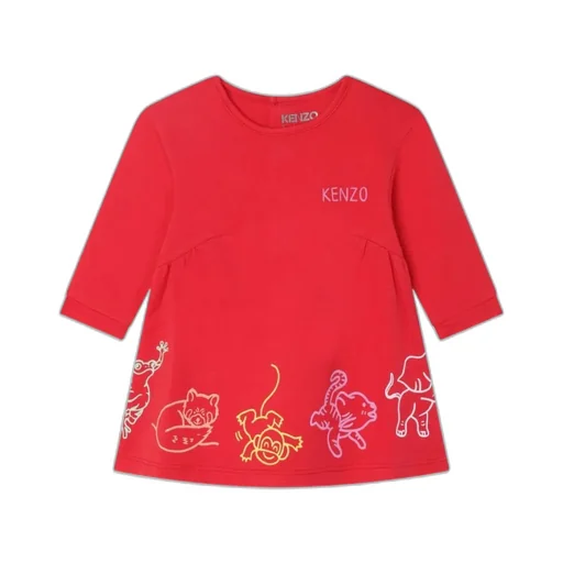 Graphic-Print Crew-Neck Dress