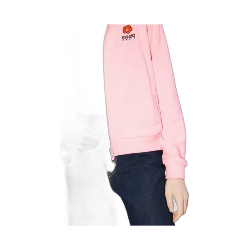 Boke Flower Crest Hooded Embroidered Zip-Up Cardigan