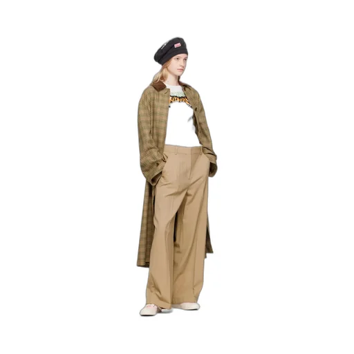 Belt Loop Zipper Casual Pants