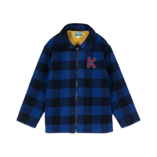 Checked Zip-Up Jacket