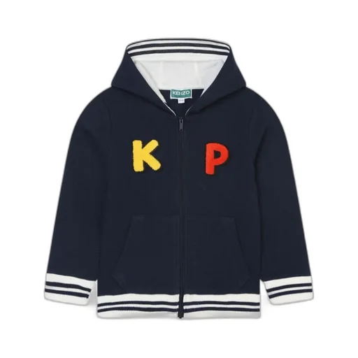 Patterned Intarsia-Knit Zip-Up Hoodie