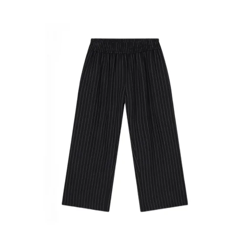 Logo Patch Pinstriped Trousers