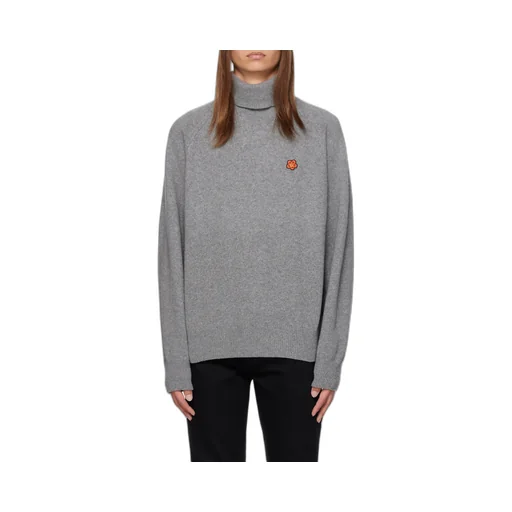 Boke Flower Embroidered Roll-Neck Knit Jumper