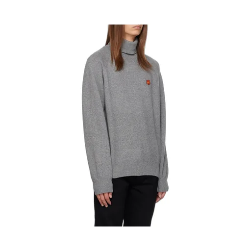 Boke Flower Embroidered Roll-Neck Knit Jumper