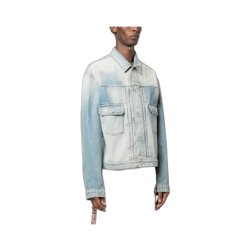 Long-Sleeved Buttoned Denim Jacket