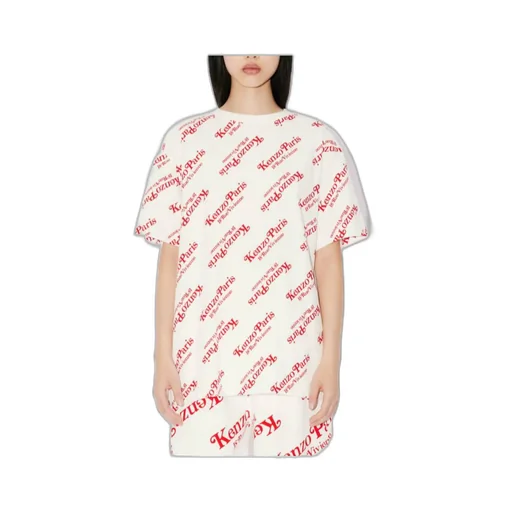 All-Over Logo Printed Oversize T-Shirt