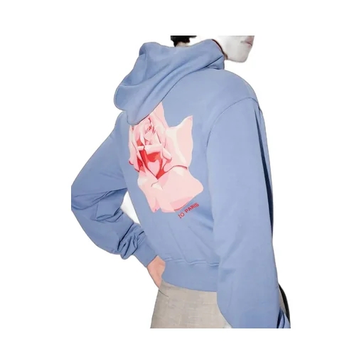 Rose Printed Zipped Hoodie