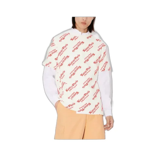 All-Over Logo Printed Oversize T-Shirt