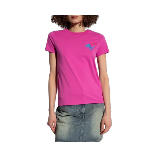 Floral Embroidered Crewneck T-Shirt
