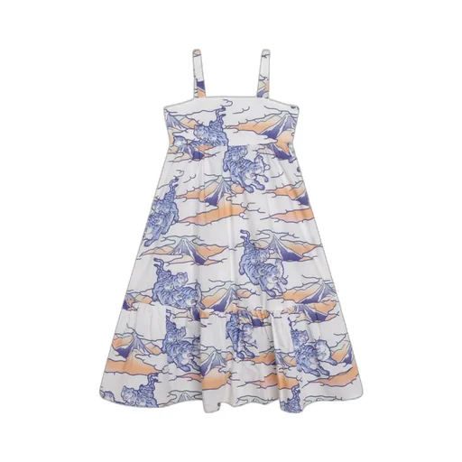 Printed Suspender Dress
