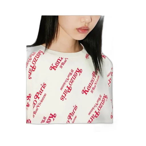 All-Over Logo Printed Oversize T-Shirt