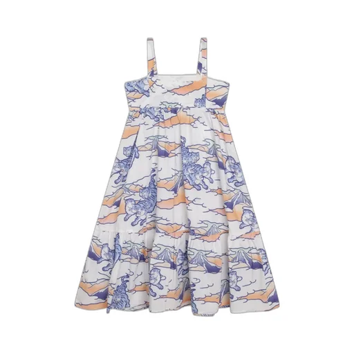 Printed Suspender Dress