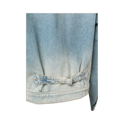 Long-Sleeved Buttoned Denim Jacket