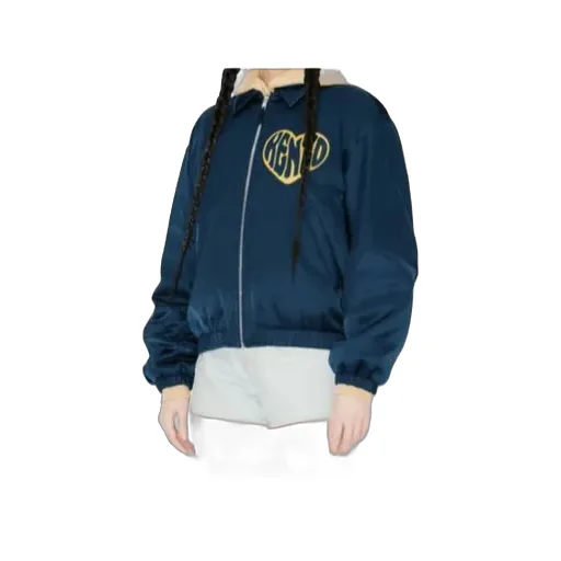 Heart Patch Zip-Up Jacket
