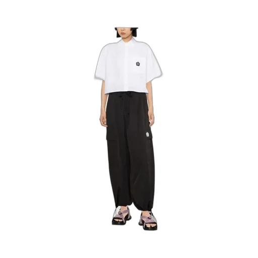 Logo Patch Cropped Shirt
