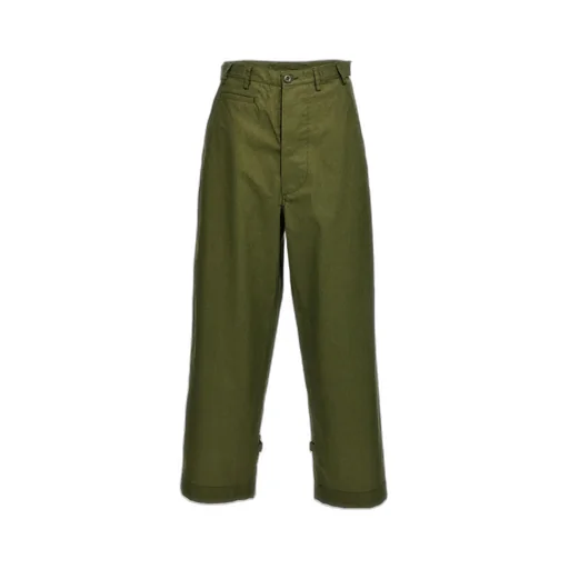 Logo Patch Mid-Rise Wide-Leg Trousers