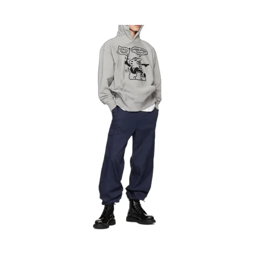Mid-Rise Straight-Leg Cargo Trousers
