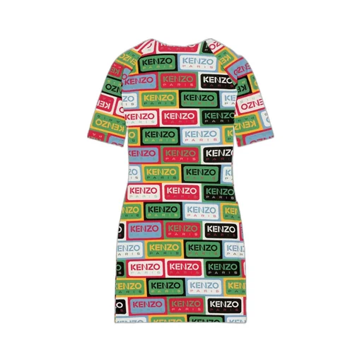 All-Over Graphic Logo Motif Dress