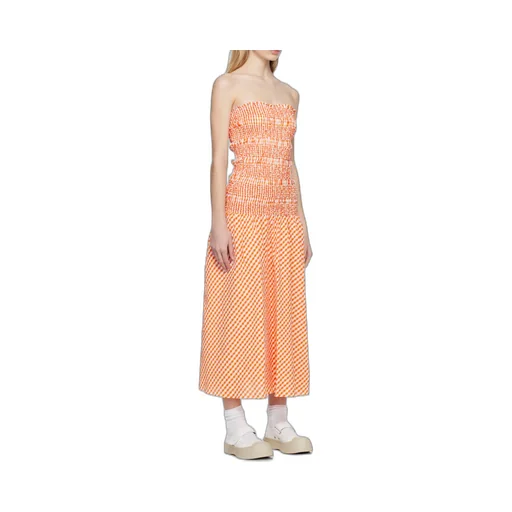 Vichy Off-The-Shoulder Dress