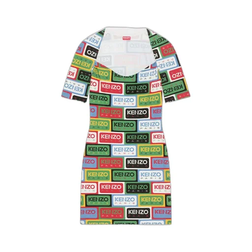 All-Over Graphic Logo Motif Dress