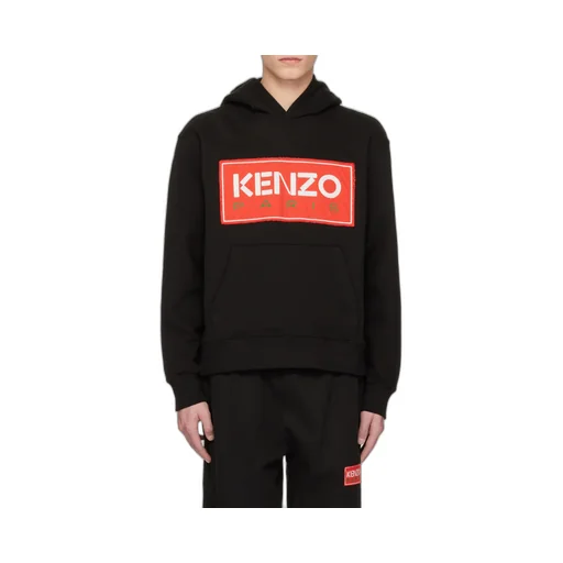 Logo Patch Long-Sleeved Hoodie
