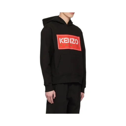 Logo Patch Long-Sleeved Hoodie