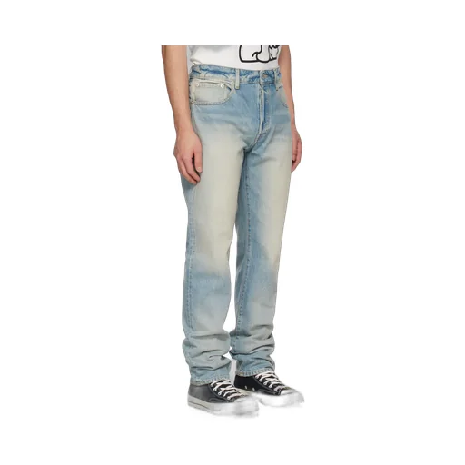 Logo Patch Washed Jeans