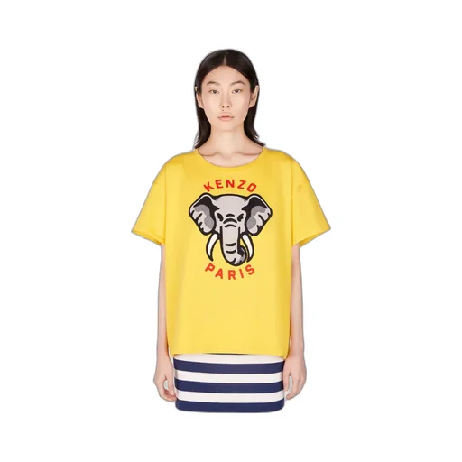 Motif Embroidered Crewneck T-Shirt