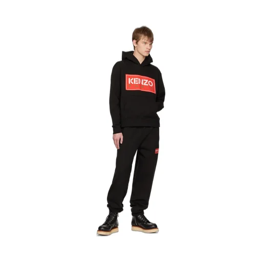 Logo Patch Long-Sleeved Hoodie