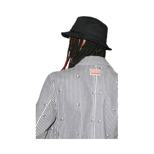 Pixel Striped Denim Workwear Jacket