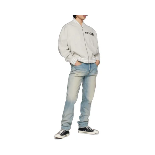 Logo Patch Washed Jeans