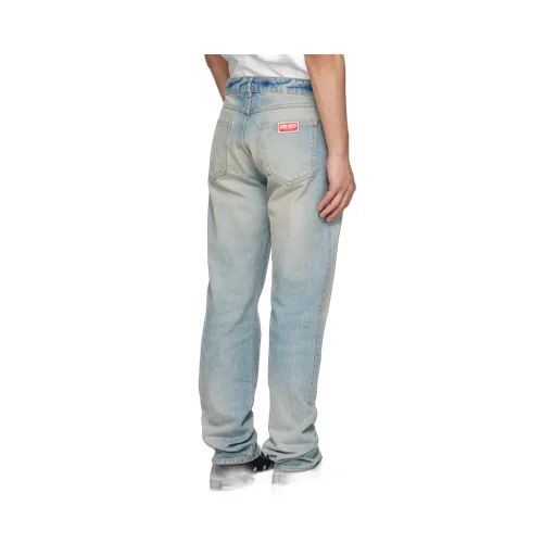 Logo Patch Washed Jeans