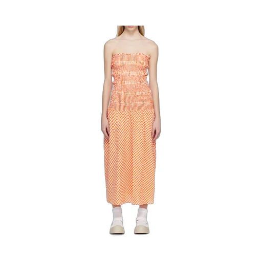 Vichy Off-The-Shoulder Dress