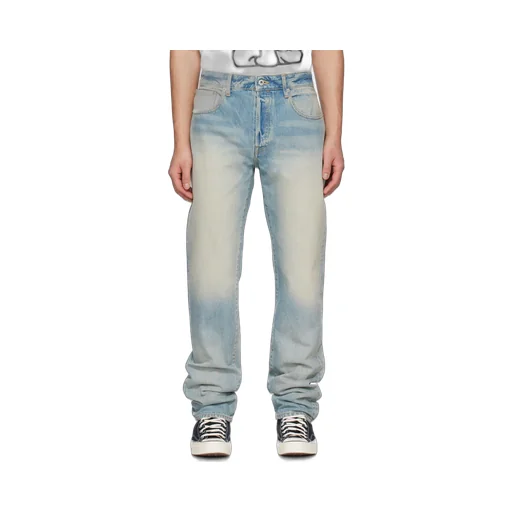 Logo Patch Washed Jeans