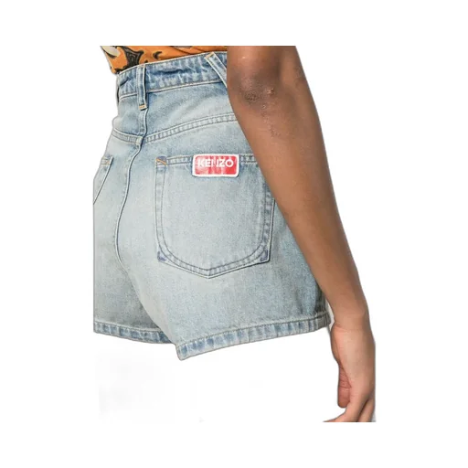 Logo Patch Denim Shorts