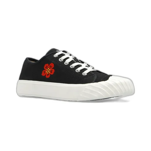 Boke Flower Embroidered Lace-Up Sneakers