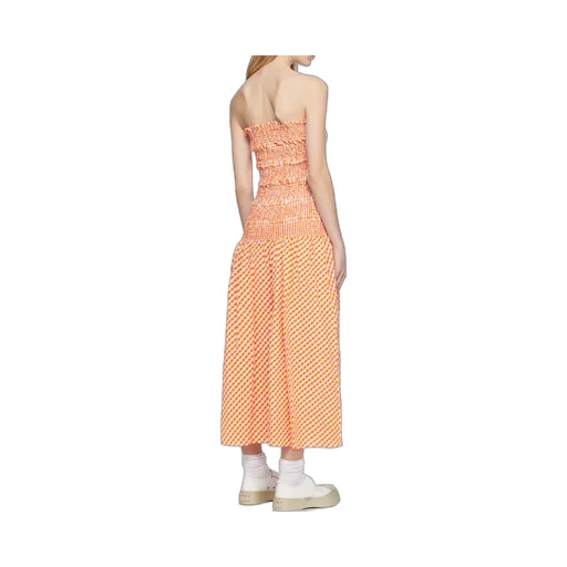 Vichy Off-The-Shoulder Dress