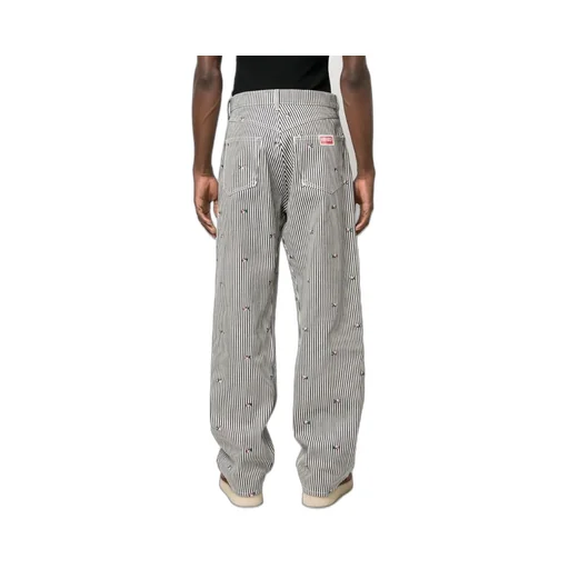 Striped Straight-Leg Trousers
