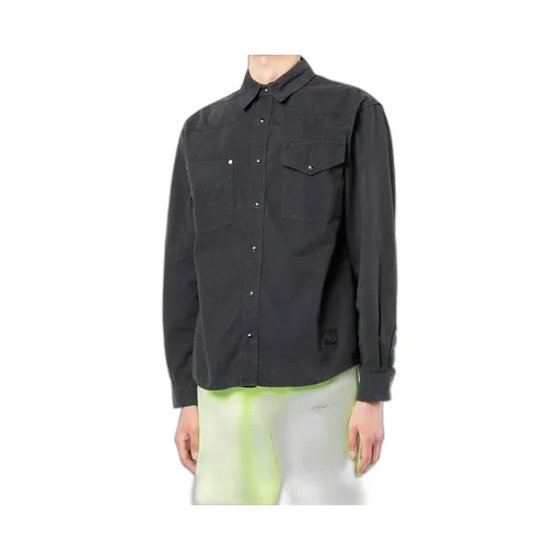 Logo-Patch Cotton Shirt