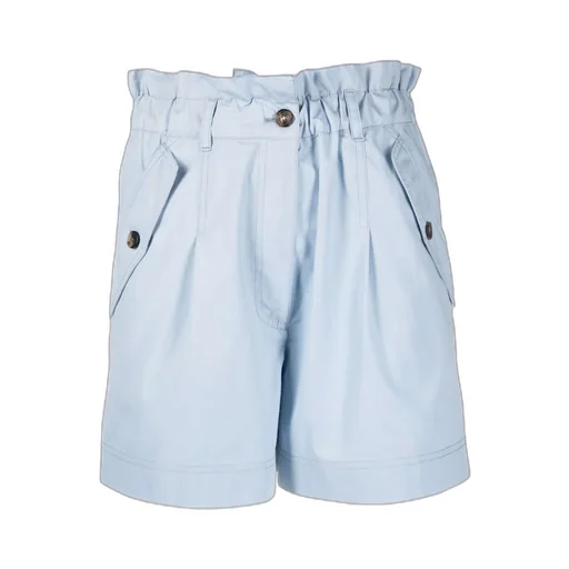 High-Waist Elastic Waist Shorts