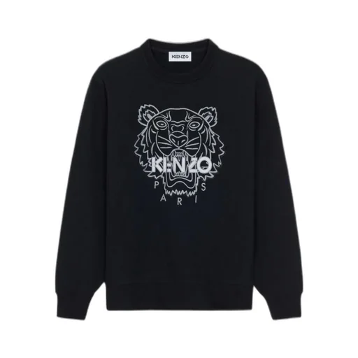 Tiger-Embroidered Crewneck Sweatshirt