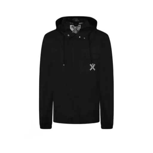 Logo-Printed Hooded Casual Jacket