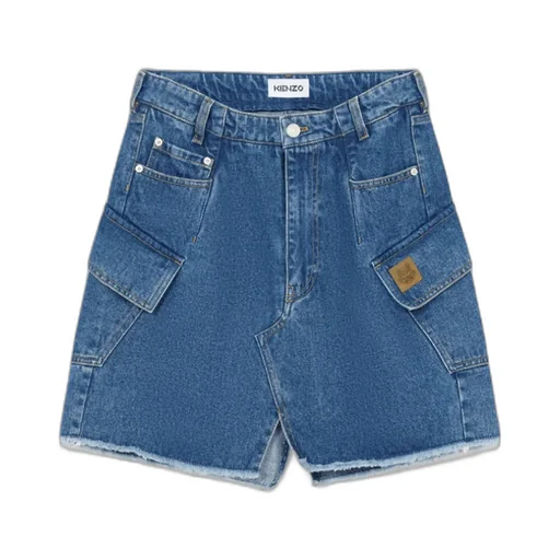 Logo-Patch Denim Mini Skirt