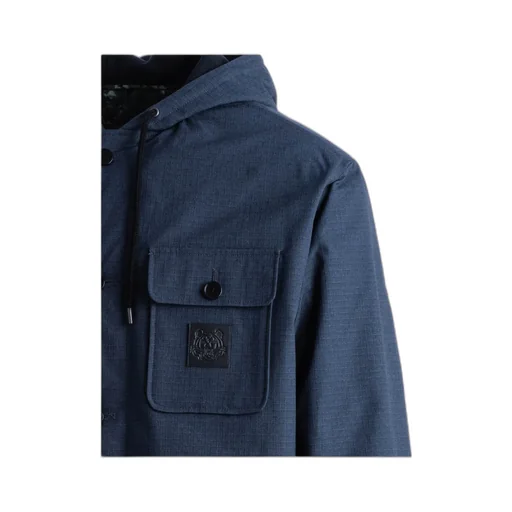 Tiger Head Motif Hooded Coat