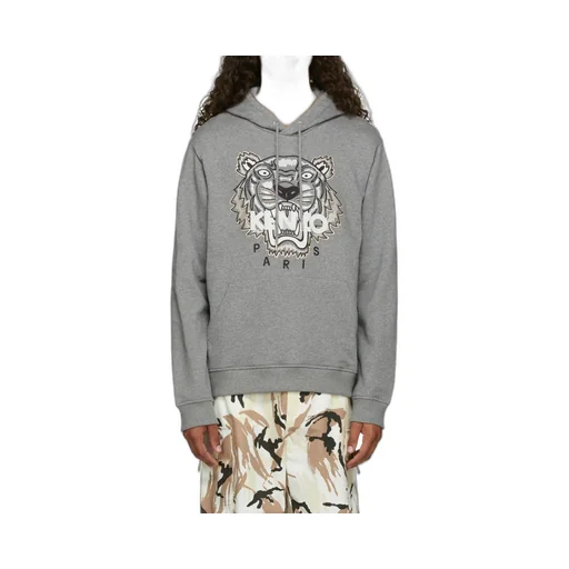Tiger Embroidered Relaxed Hoodie