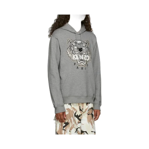 Tiger Embroidered Relaxed Hoodie