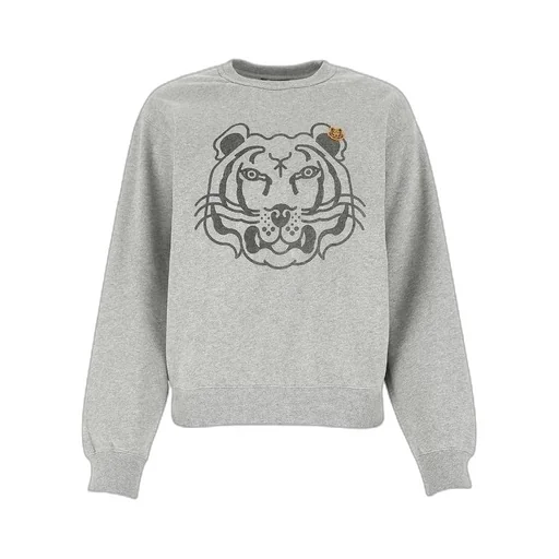 Tiger-Print Cotton Sweater