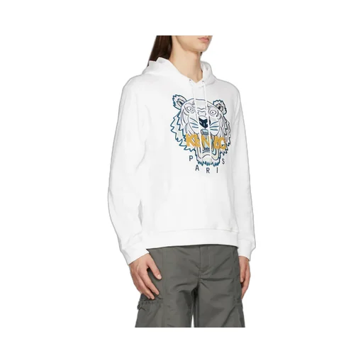 Tiger Embroidered Relaxed Hoodie