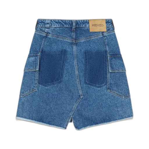 Logo-Patch Denim Mini Skirt